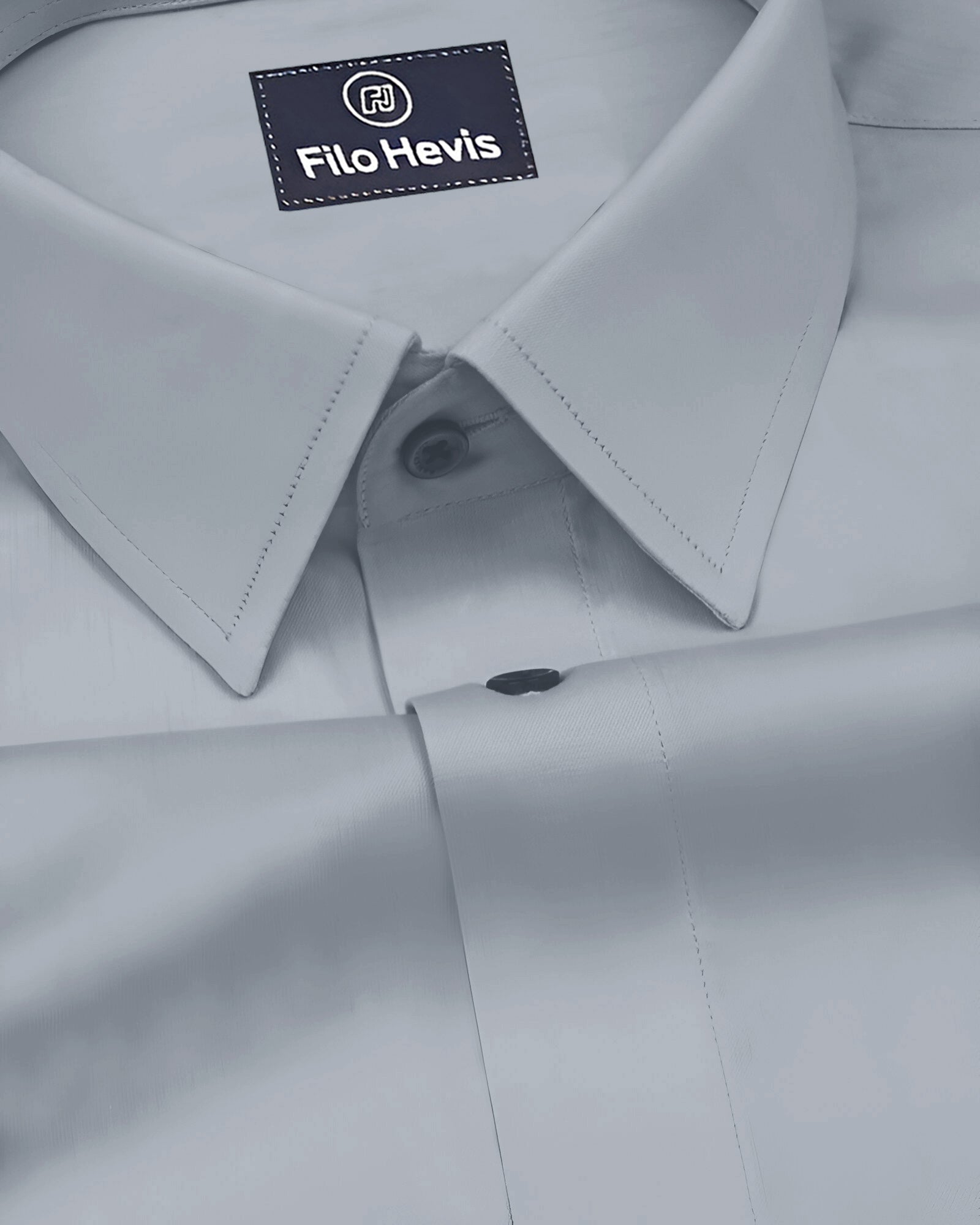 PLATINUM COTTON SATIN FORMAL SHIRT FOR MEN (Single Pocket)-Grey