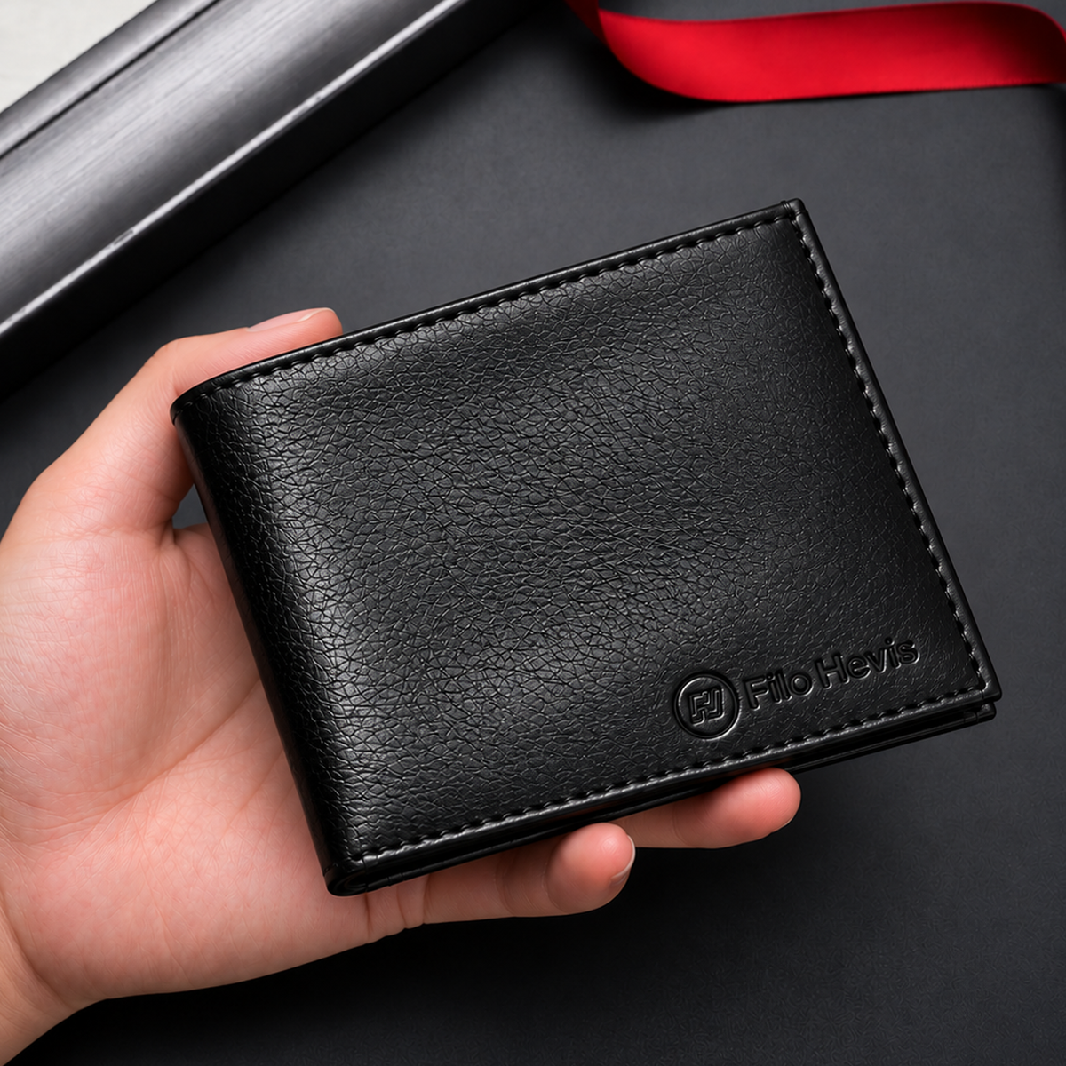 Black Wallet for Men | Stylish Bifold Wallet with Multiple Card Slots