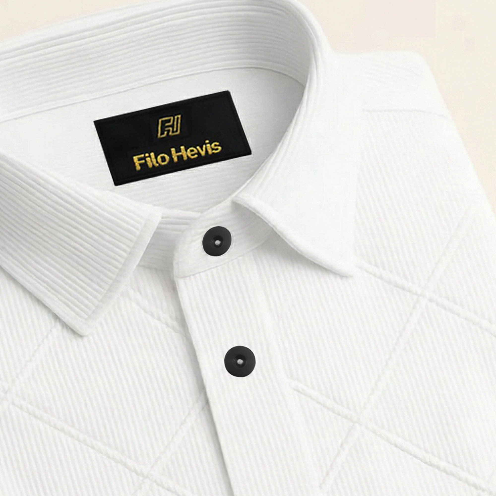 CORDUROY SHIRT FOR MEN | SOFT TEXTURED PRE-WINTER Shirt - WHITE