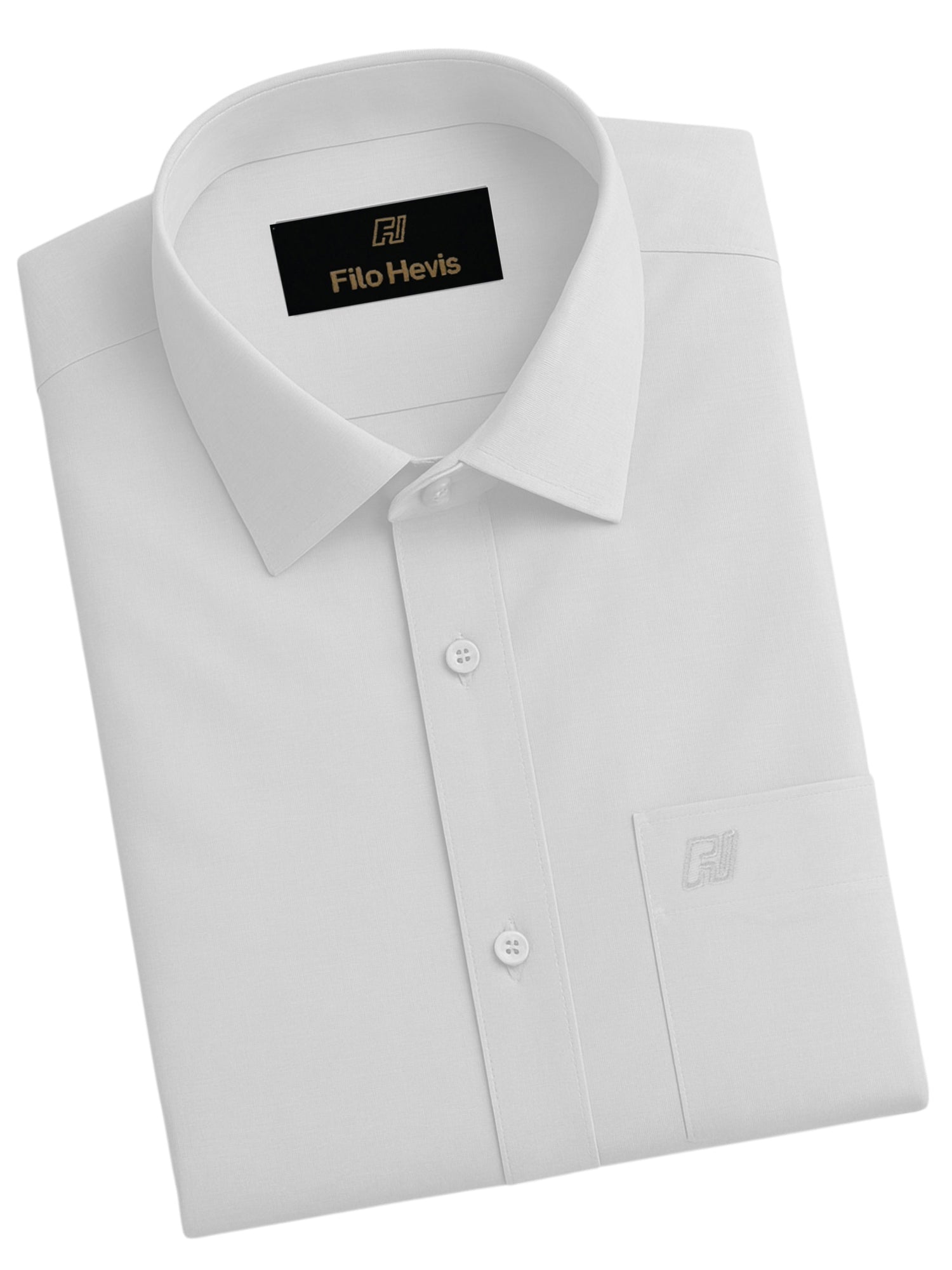Filafil Fabric Regular Fit Single Pocket Formal Shirt Full Sleeve -White