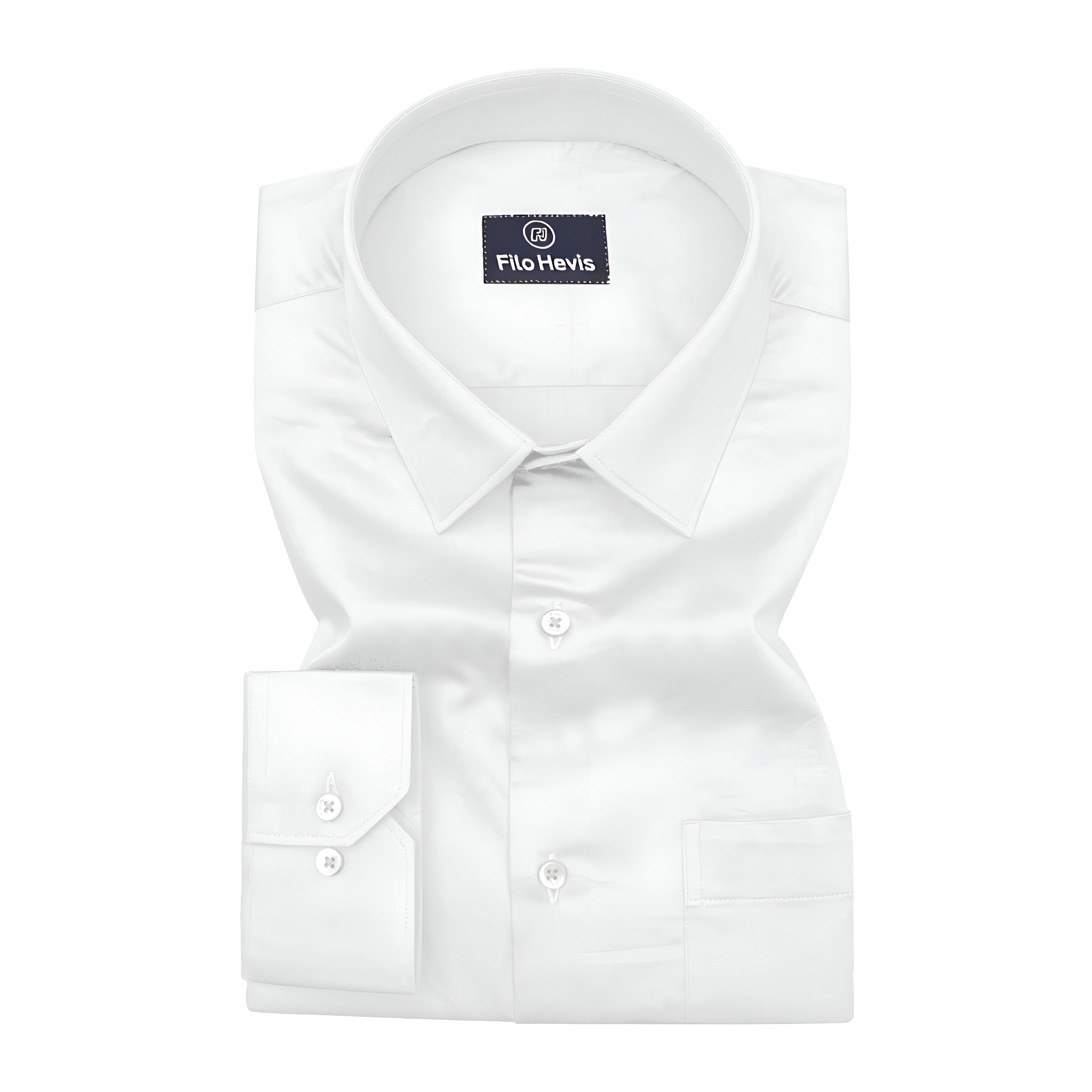 Single Pocket Formal Shirts - White