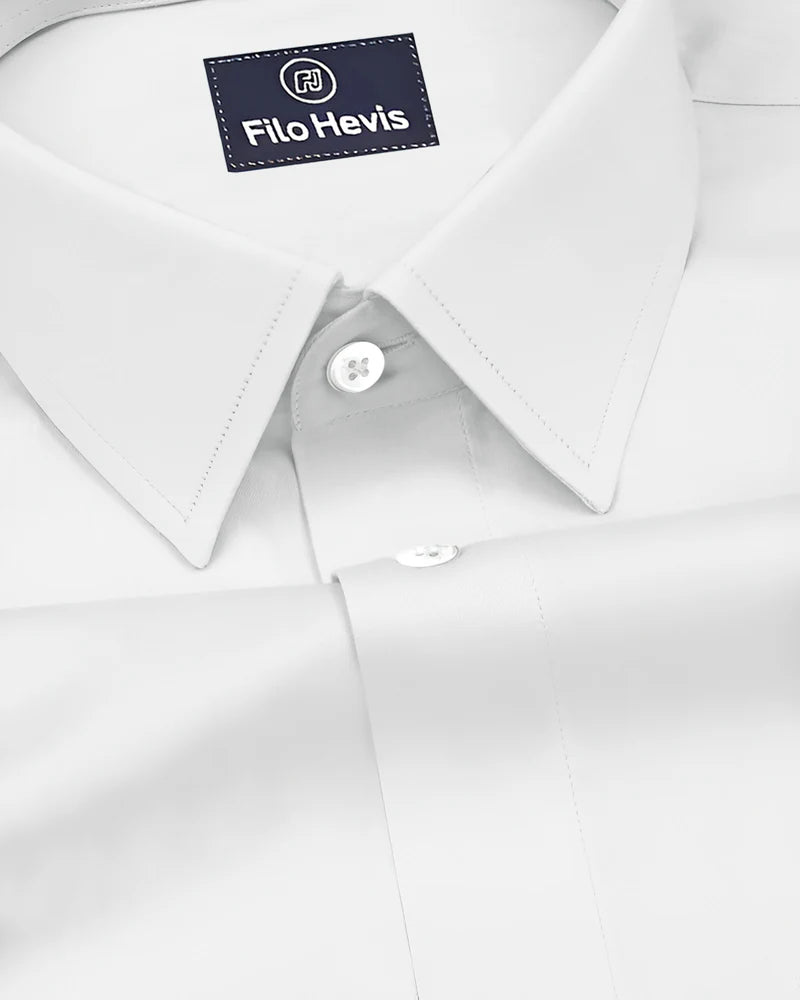 PLUS SIZE FORMAL SHIRTS IN COTTON FOR MEN (Single Pocket)- White