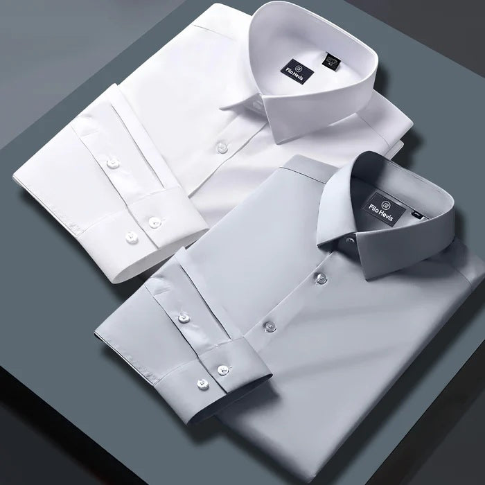 Combo of 2 Formal shirts White & Light Grey Colour