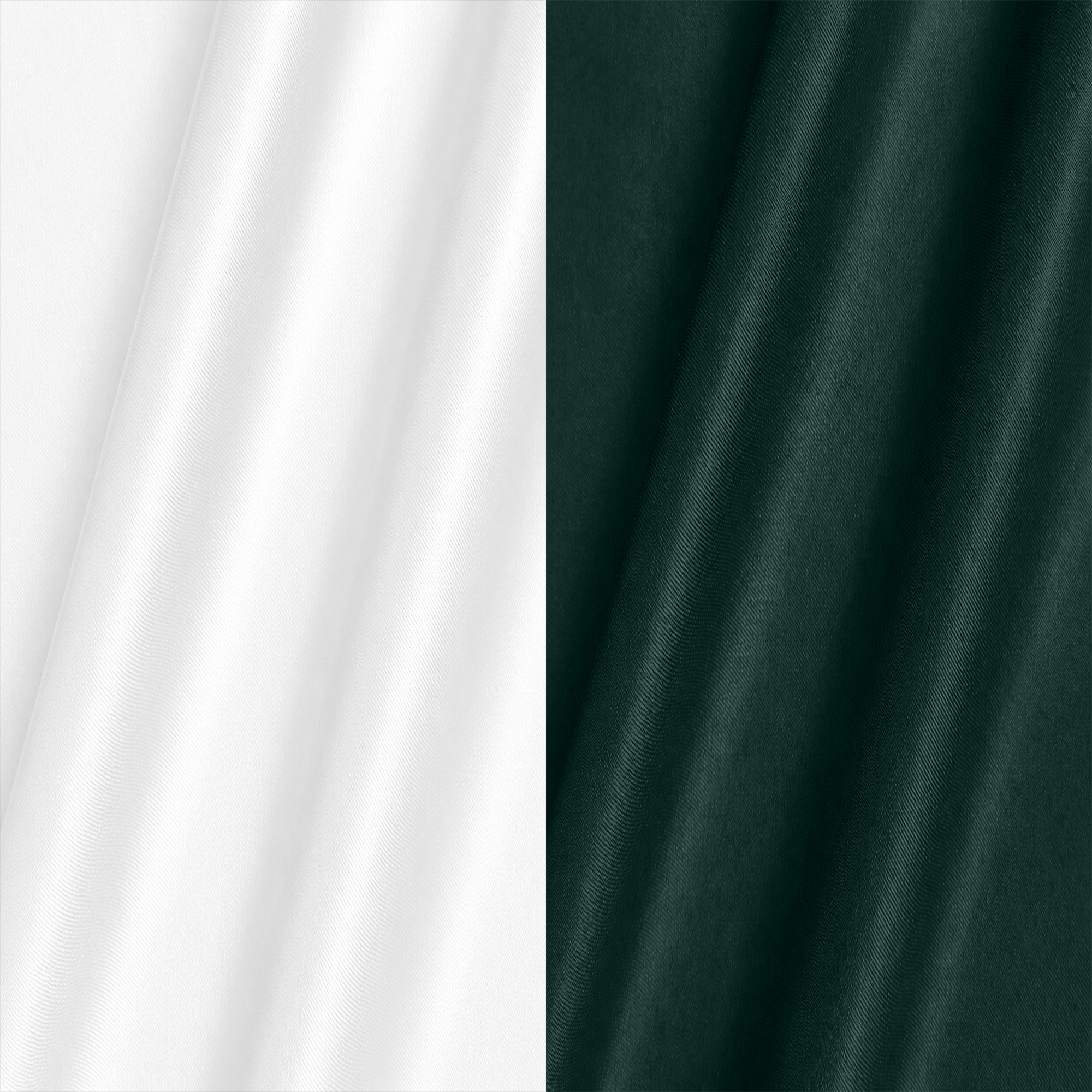 Combo of 2 Men's Imported Satin formal Shirt White & Dark Green