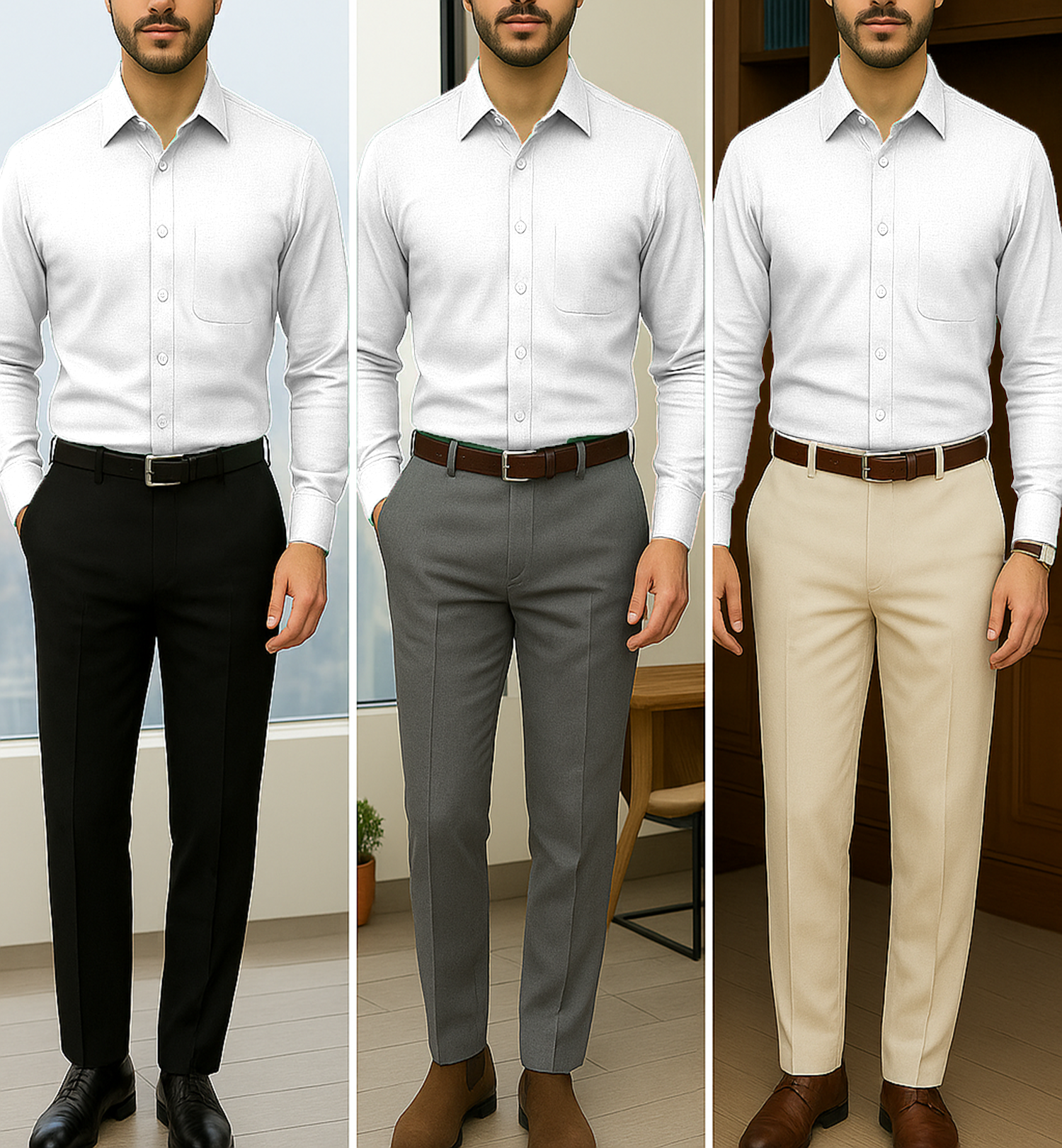 Filafil Fabric Regular Fit Single Pocket Formal Shirt Full Sleeve -White