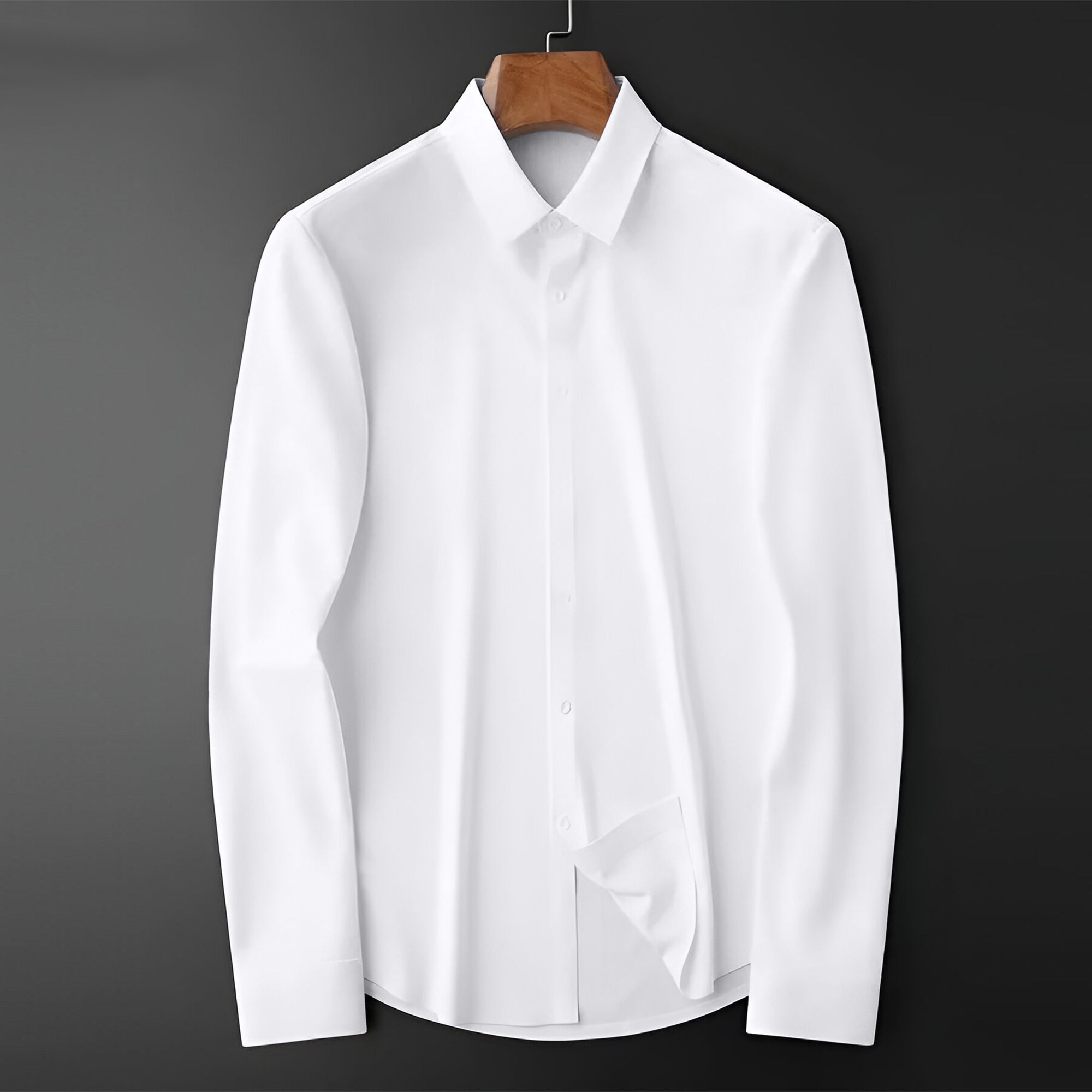 Men's Formal Regular Fit Cotton Full Sleeve Shirt White