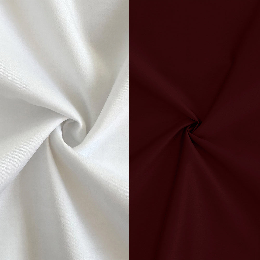 Combo of 2 Premium Cotton Formal Shirts – White & Maroon | Single Pocket | Smart Fit