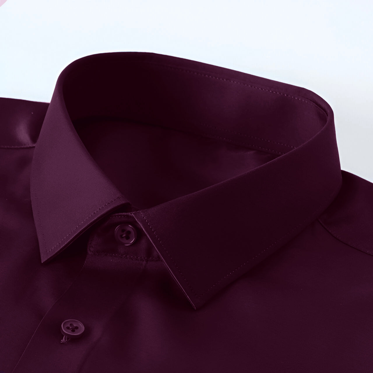 Men's Formal Regular Fit Cotton Full Sleeve Shirt - Wine