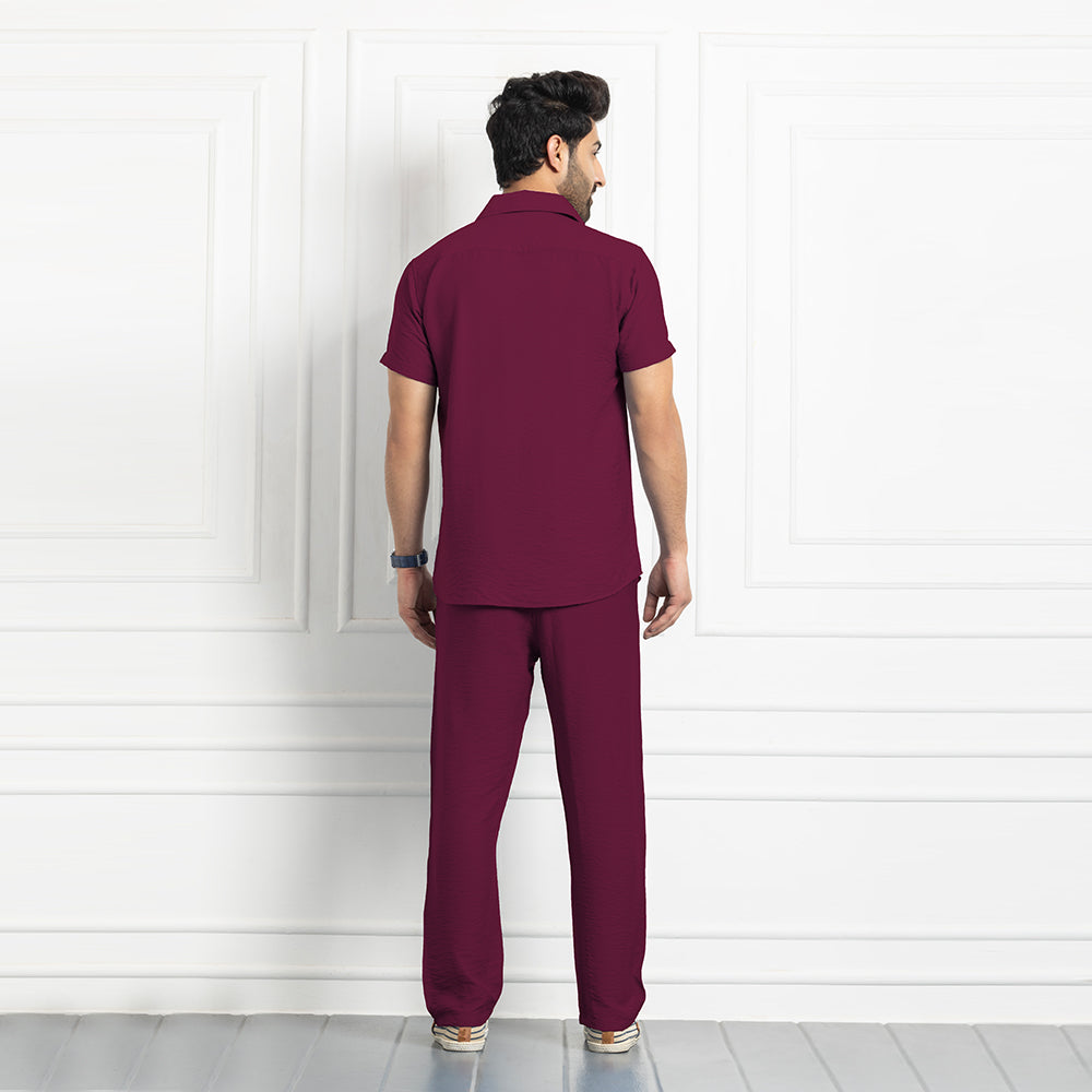 Wine Co ords Set Mens