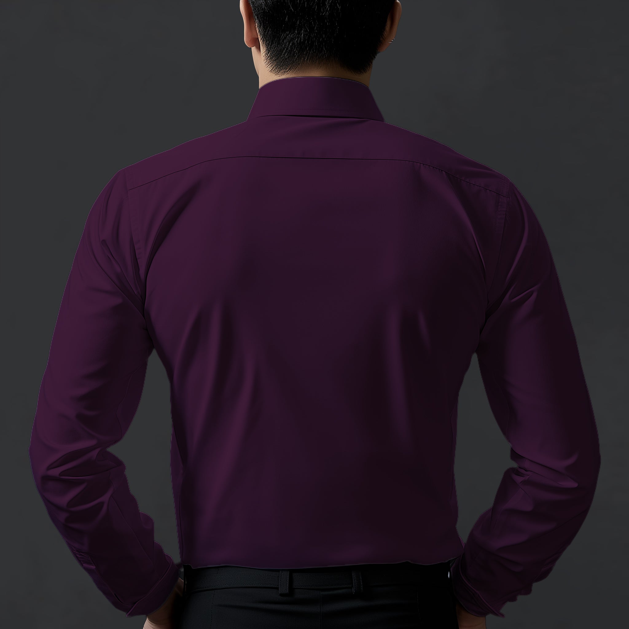 Satin (Shining) Party Wear Wine/Purple Shirt