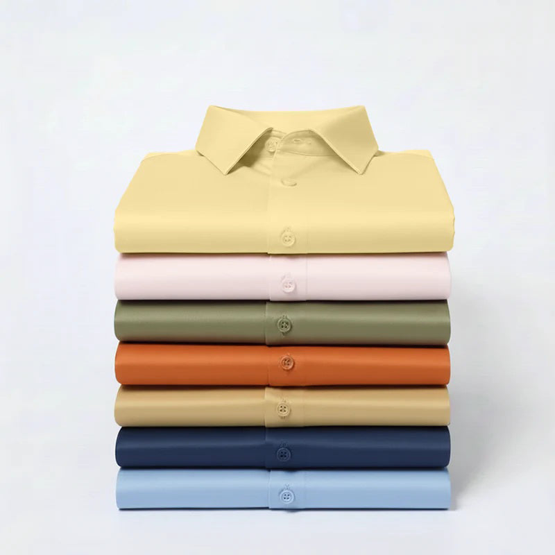 Men's Satin Lycra formal Full Sleeve Shirt Yellow