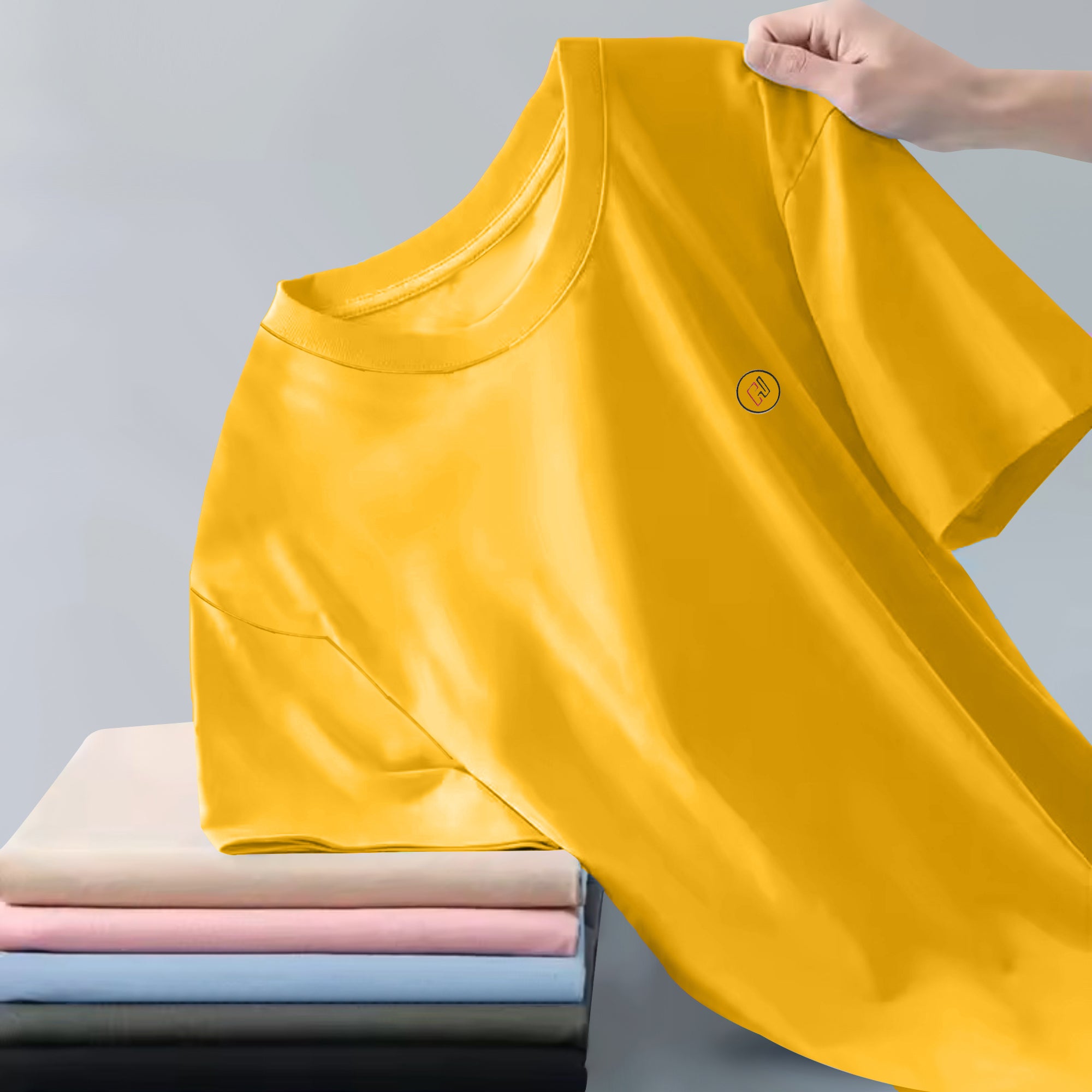 Men's Cotton Round Neck t-shirt Yellow