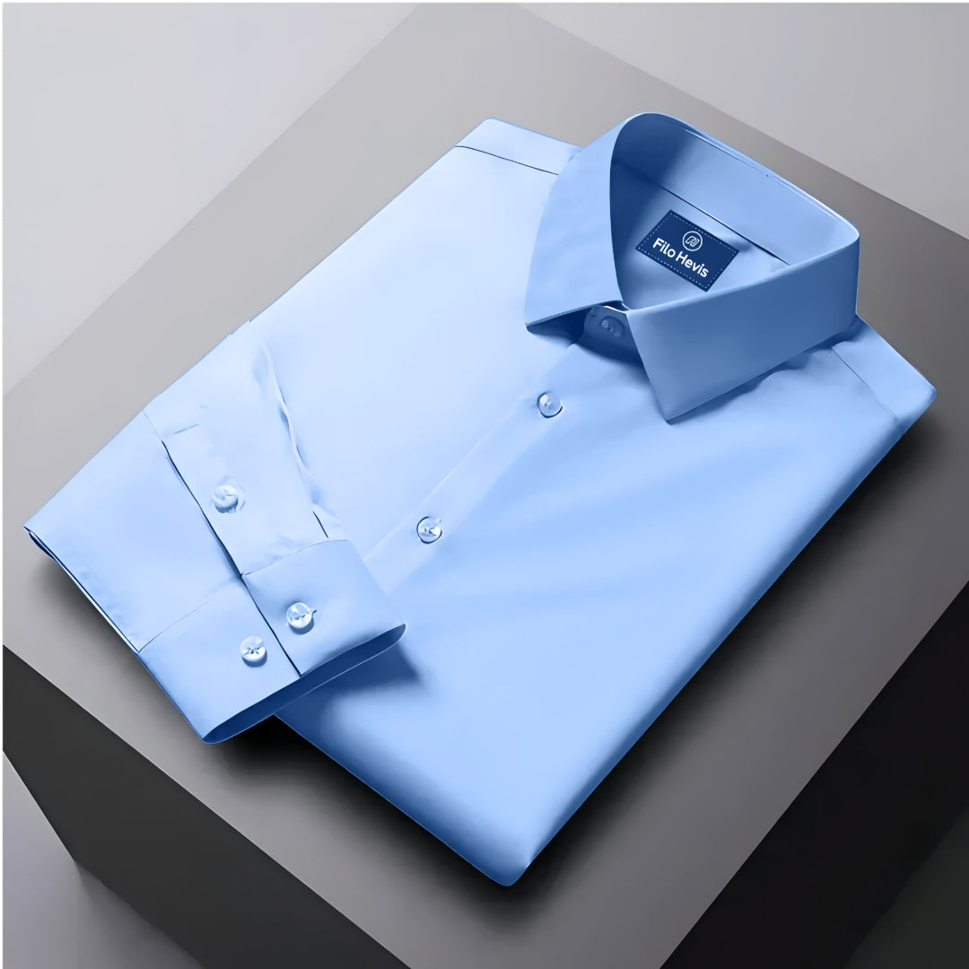 Men's Formal Regular Fit Full Sleeve Shirt - Sky Blue