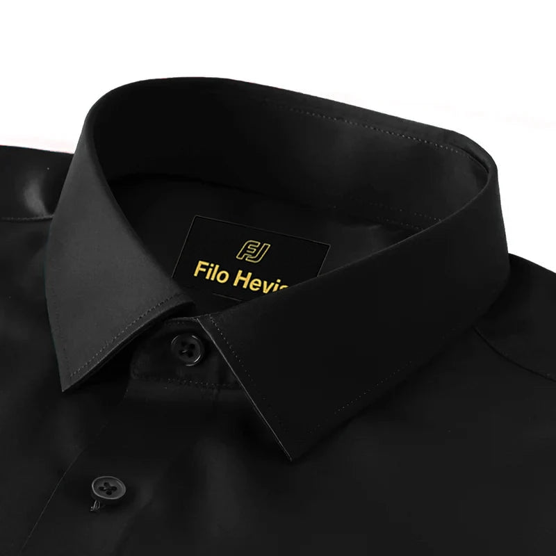 cotton satin black shirt