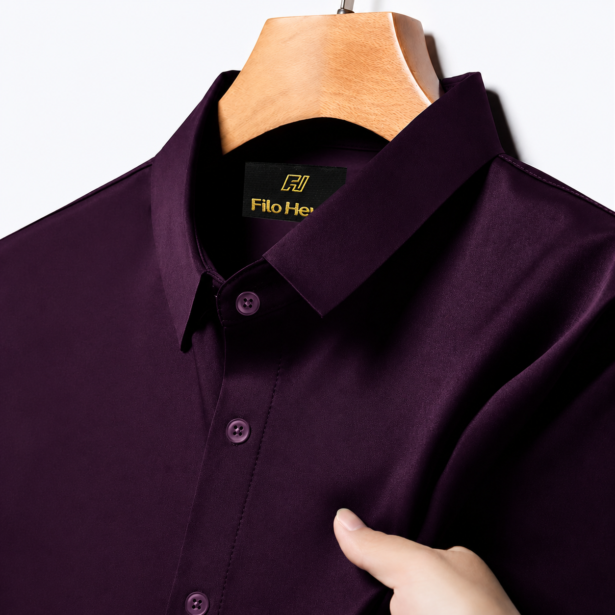 Japanese Lycra Stretch Formal Shirt for Men | Wine