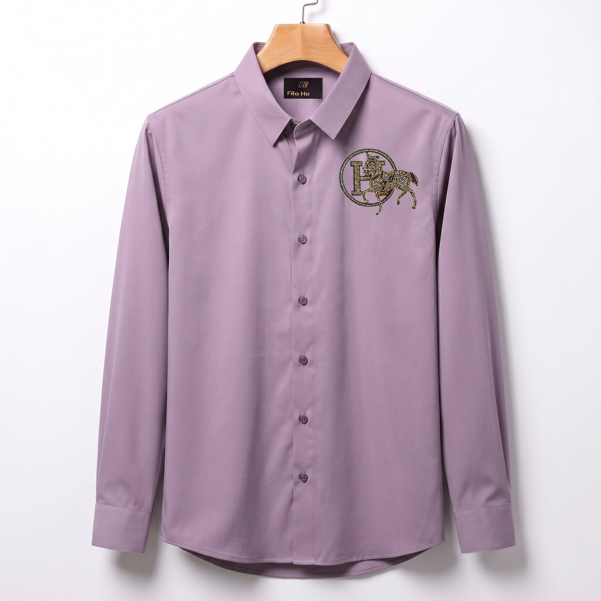 Front & Back Horse Embroidery Party Shirts | Club Wear | Onion