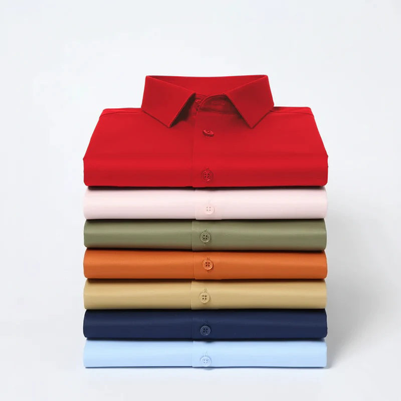 Men's Satin Lycra formal Full Sleeve Shirt Red