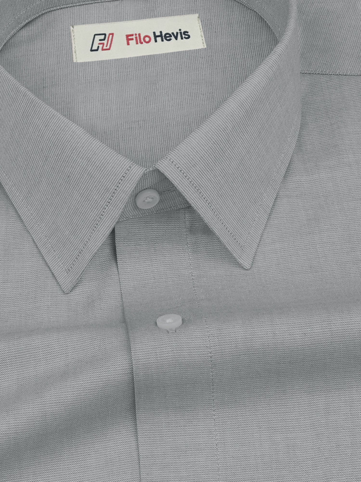 Filafil Fabric Regular Fit Single Pocket Formal Shirt Full Sleeve - Grey