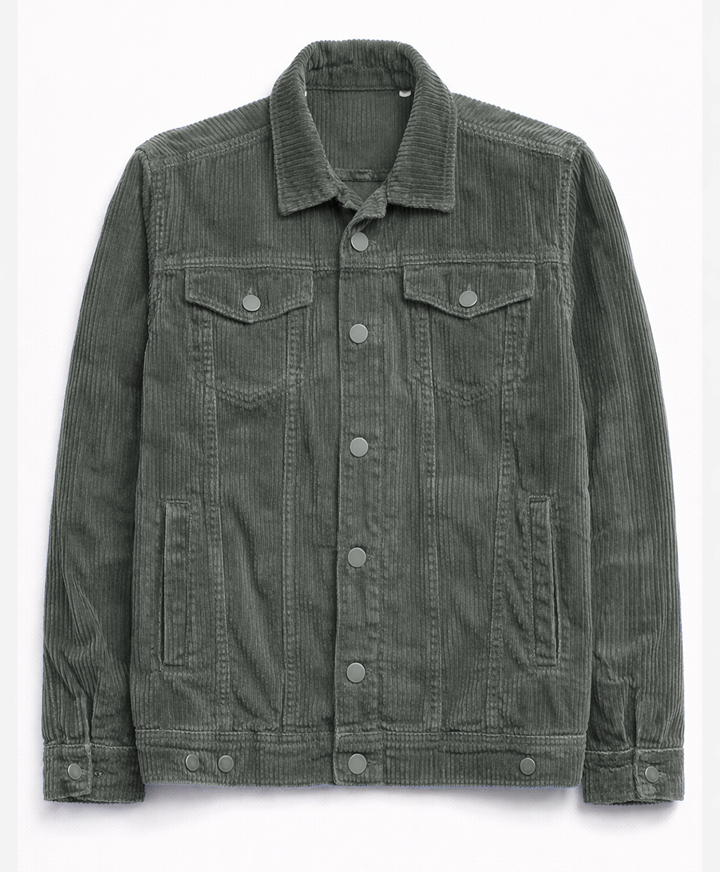 Men’s Dark Grey Corduroy Trucker Jacket