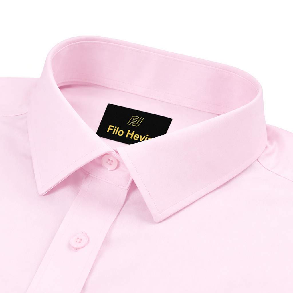 Men's Formal Regular Fit Cotton Full Sleeve Shirt- LIGHT PINK