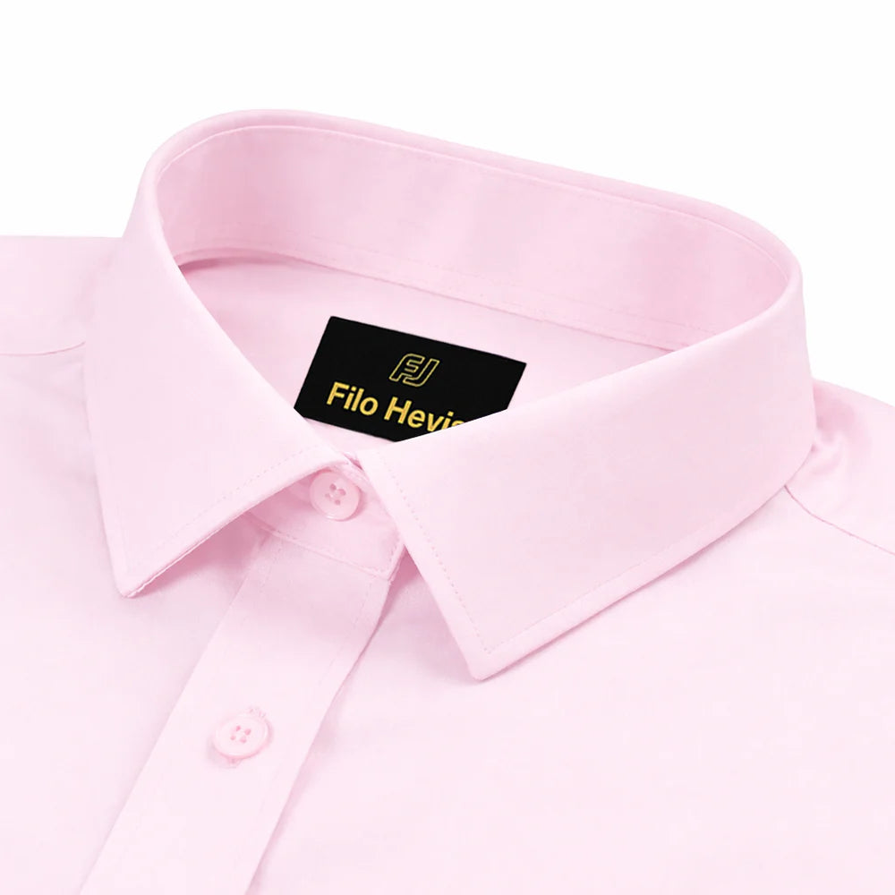 Cotton Formal Shirt for Men - Regular Fit Full Sleeve | LIGHT PINK