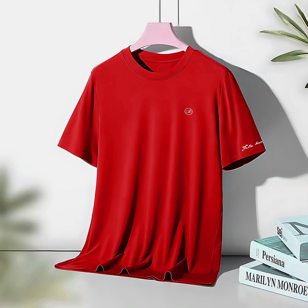 Men's Cotton Round Neck t-shirt Red