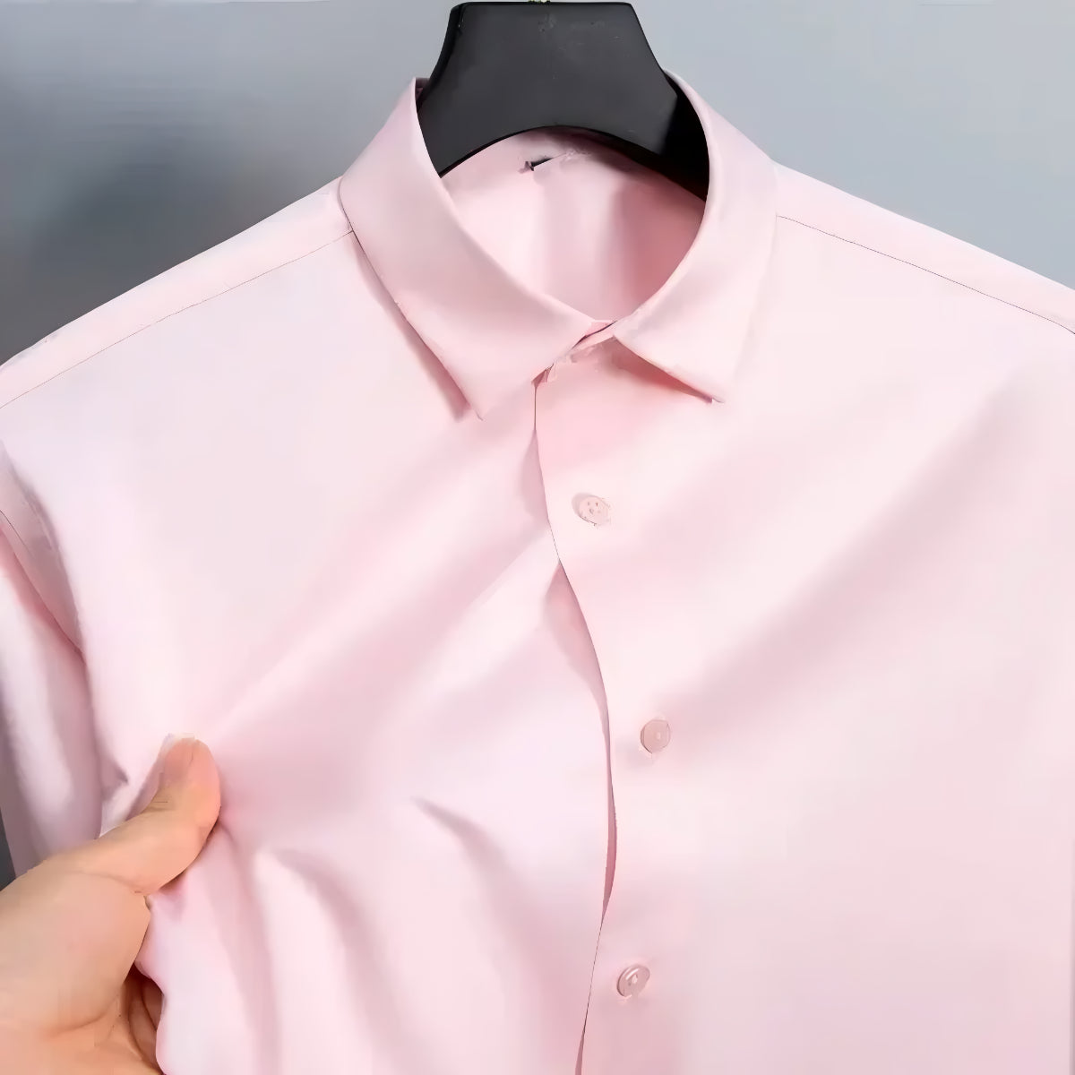 Men's Satin Lycra formal  Full Sleeve shirt Pink