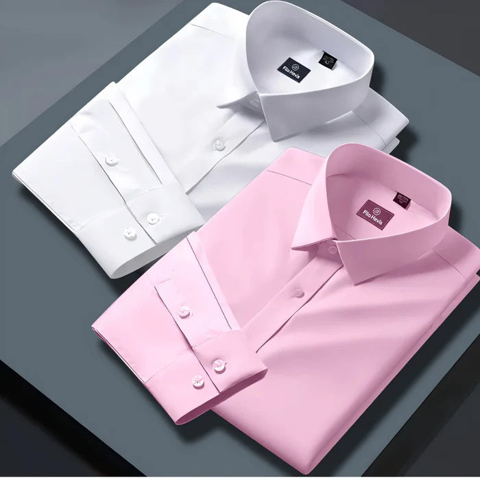 Combo of 2 Formal shirts Light Pink & White Colour