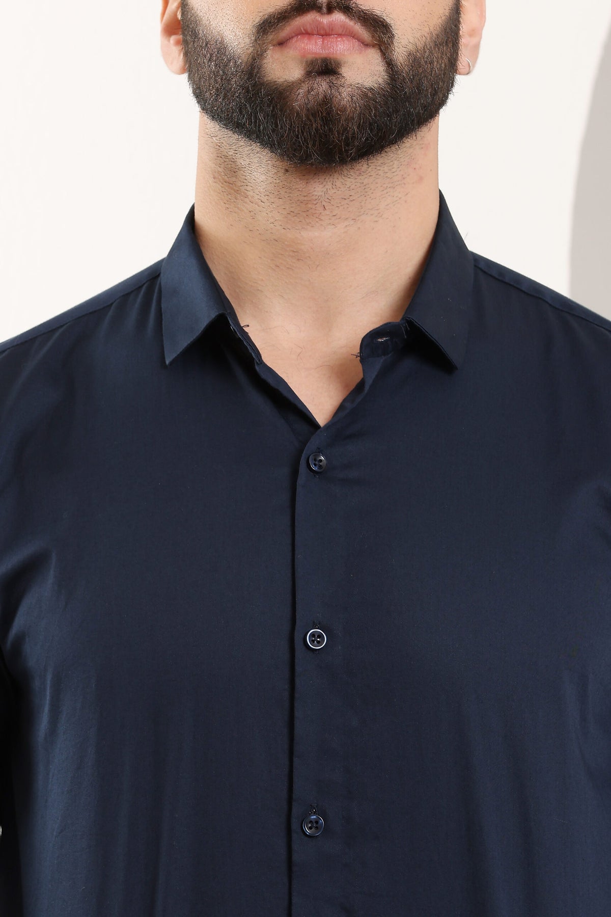 MENS FORMAL REGULAR FIT FULL SLEEVE SHIRT NAVY BLUE
