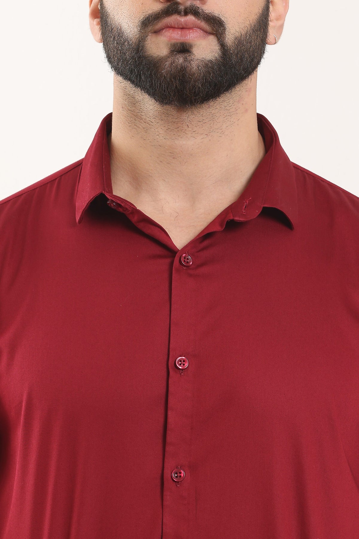 MENS FORMAL REGULAR FIT FULL SLEEVE SHIRT MAROON